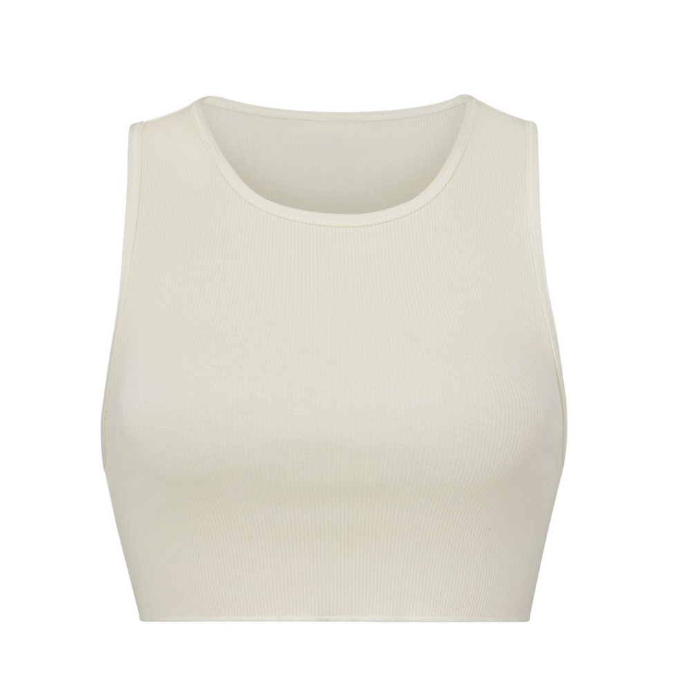 Skims Super Crop Tank Top “Bone”